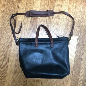 Madewell zip top transport tote